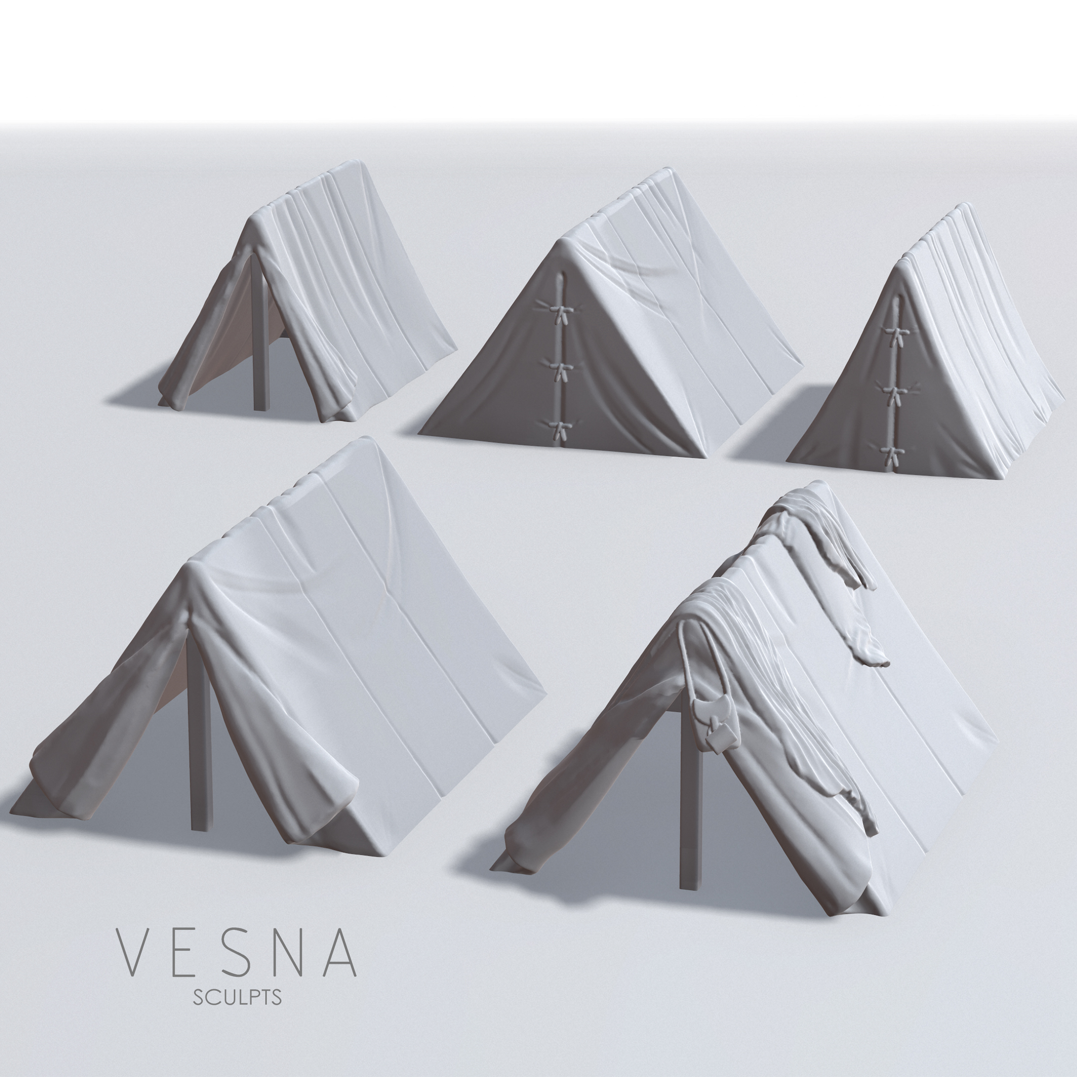 XIX CENTURY A-FRAME TENTS